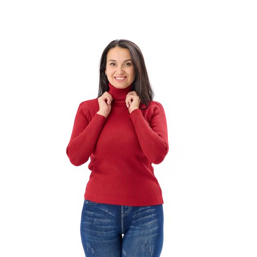 Гольф Сюзанна, комір стійка, червоний, Колір: Червоний, Розмір: 46-52, зображення 5