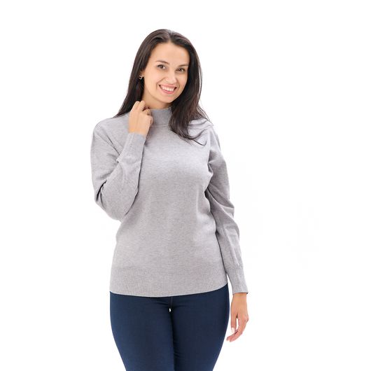 Гольф Сюзанна, воротник стойка, серый, Цвет: Серый , Размер: 46-52, изображение 6