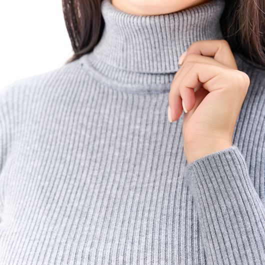 Гольф Сюзанна, відкладний комір, сірий, Колір: Сірий, Розмір: 46-52, зображення 7