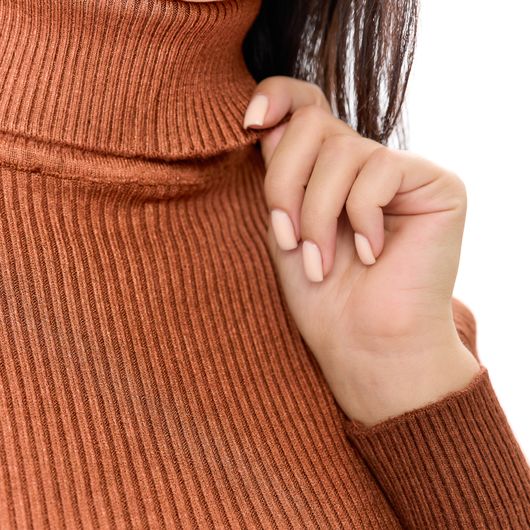 Гольф Сюзанна, откладной воротник, коричневый, Цвет: Коричневый, Размер: 46-52, изображение 7