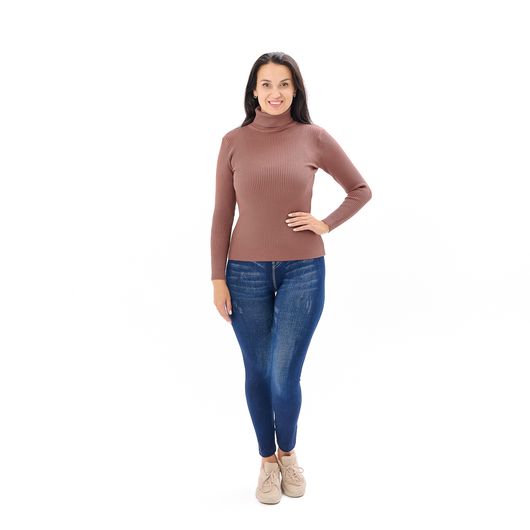 Гольф Сюзанна, відкладний комір, капучіно, Колір: Капучіно, Розмір: 46-52, зображення 2