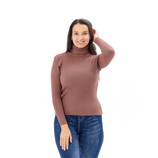 Гольф Сюзанна, відкладний комір, капучіно, Колір: Капучіно, Розмір: 46-52, зображення 4