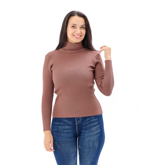 Гольф Сюзанна, відкладний комір, капучіно, Колір: Капучіно, Розмір: 46-52, зображення 6