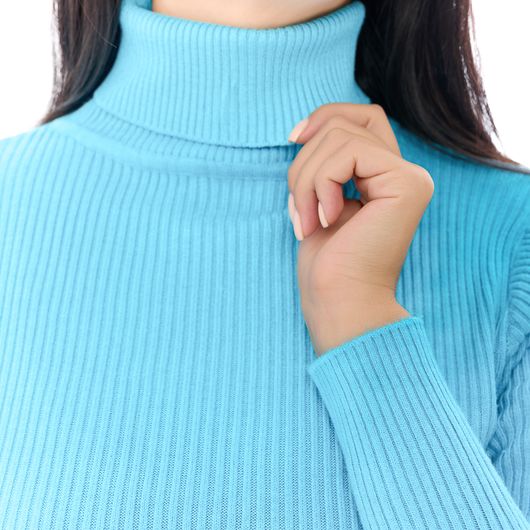 Гольф Сюзанна, відкладний комір, бірюзовий, Колір: Бірюзовий, Розмір: 46-52, зображення 6