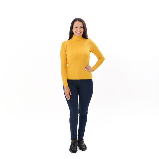 Гольф Сюзанна, откладной воротник, желтый, Цвет: Желтый , Размер: 46-52, изображение 2