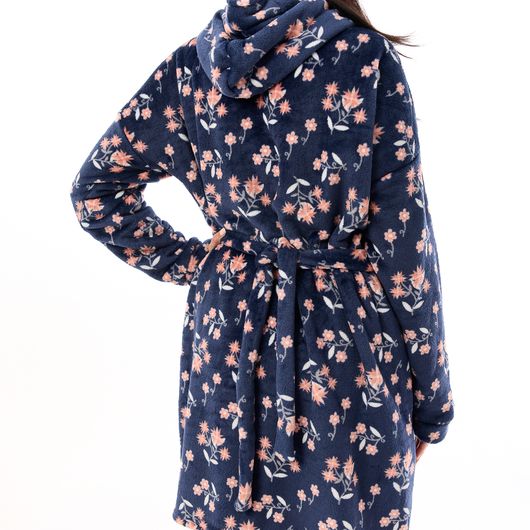 Халат Сусанна, на молнии, синий (цветы), Цвет: Синий (цветы), Дизайн: На молнии , Размер: 44-46, изображение 5
