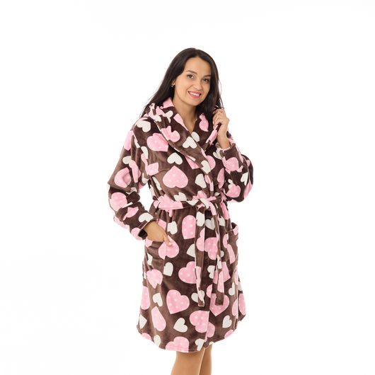 Халат Сусанна, на запах, мокко, Цвет: Мокко , Дизайн: На запах , Размер: 44-46