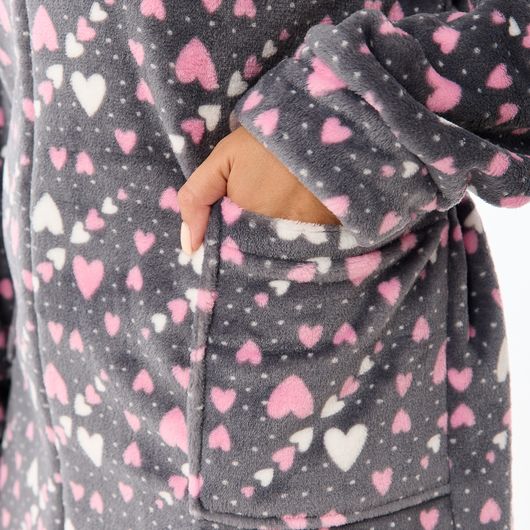 Халат Сусанна, на блискавці, сірий, Колір: Сірий, Дизайн: На блискавці, Розмір: 48-50, зображення 3