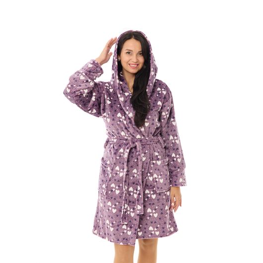 Халат Сусанна, на запах, бузковий, Колір:  Бузковий, Дизайн: На запах , Розмір: 52-54, зображення 3