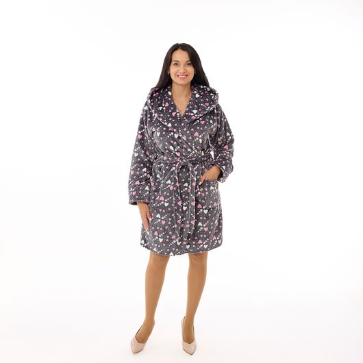 Халат Сусанна, на запах, серый, Цвет: Серый , Дизайн: На запах , Размер: 44-46, изображение 2