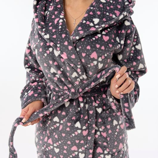 Халат Сусанна, на запах, серый, Цвет: Серый , Дизайн: На запах , Размер: 44-46, изображение 3