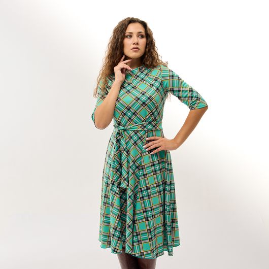 Сукня Нотки Парижа, зелене, Колір:  Зелений, Розмір: 2XL, зображення 2