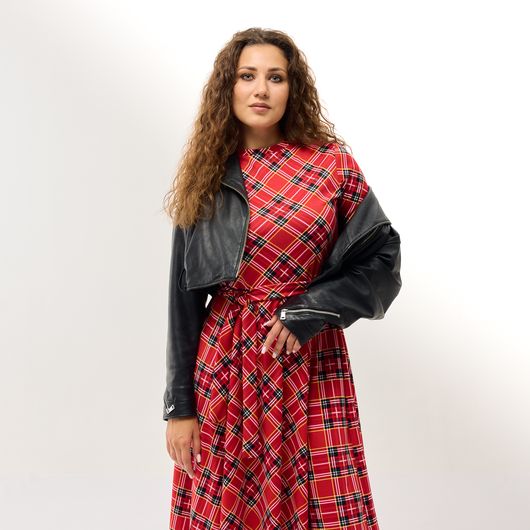 Платье Нотки Парижа, красное, Цвет: Красный , Размер: L, изображение 2