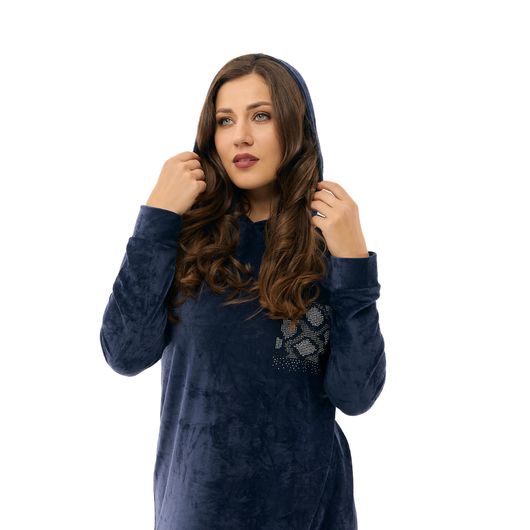 Платье Бархатное прикосновение, синее, Цвет: Синий, Размер: 44-46, изображение 5