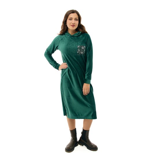 Сукня Оксамитовий дотик, зелена, Колір:  Зелений, Розмір: 44-46