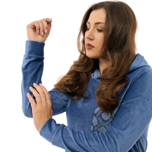 Платье Бархатное прикосновение, голубое, Цвет: Голубой , Размер: 48-50, изображение 4