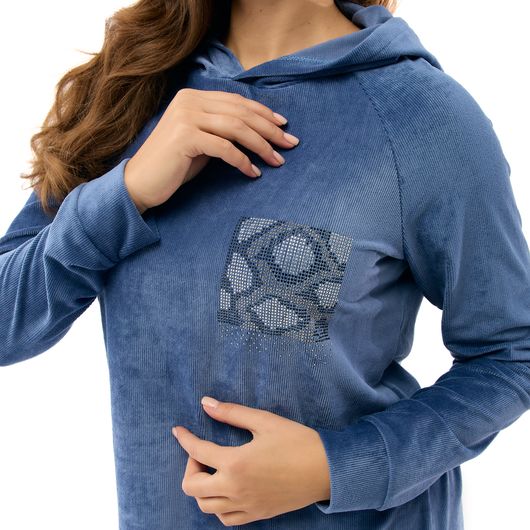 Сукня Оксамитовий дотик, блакитна, Колір:  Блакитний, Розмір: 44-46, зображення 5