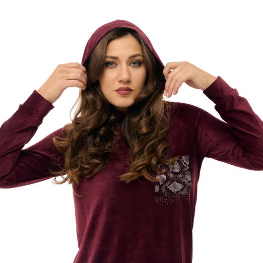 Сукня Оксамитовий дотик, бордове, Колір: Бордовий, Розмір: 44-46, зображення 4