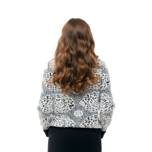 Джемпер Ксения, узор черный, Дизайн: Узор черный , Размер: 52, изображение 4