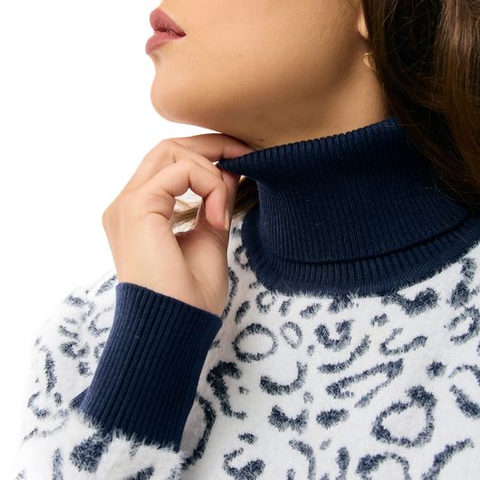 Джемпер Ксения, леопард серый, Дизайн: Леопард синий , Размер: 50, изображение 5