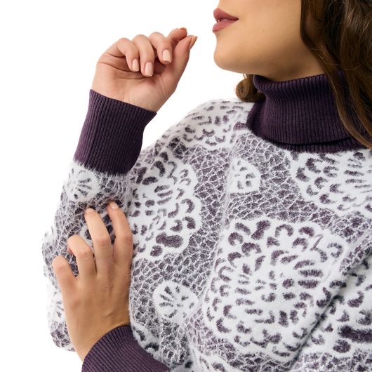 Джемпер Ксенія, узор фіолетовий, Дизайн: Узор фіолетовий , Розмір: 50, зображення 4