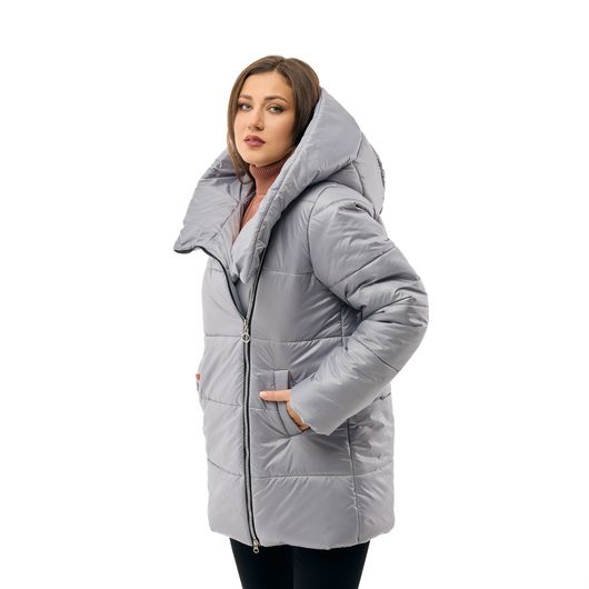 Куртка Анетта, серая, Цвет: Серый , Размер: 46-48