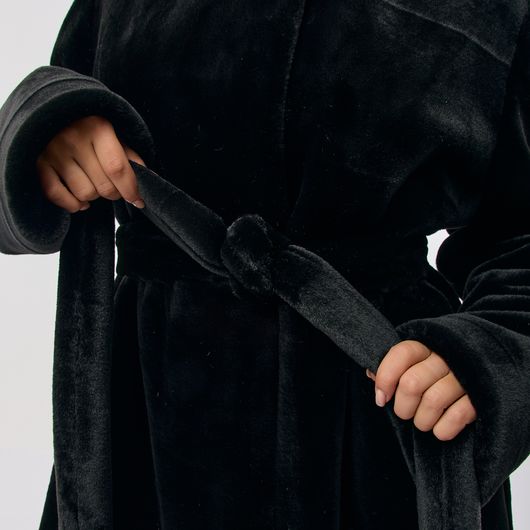 Шуба Феерия, черная, Цвет: Черный, Размер: 3XL, изображение 6