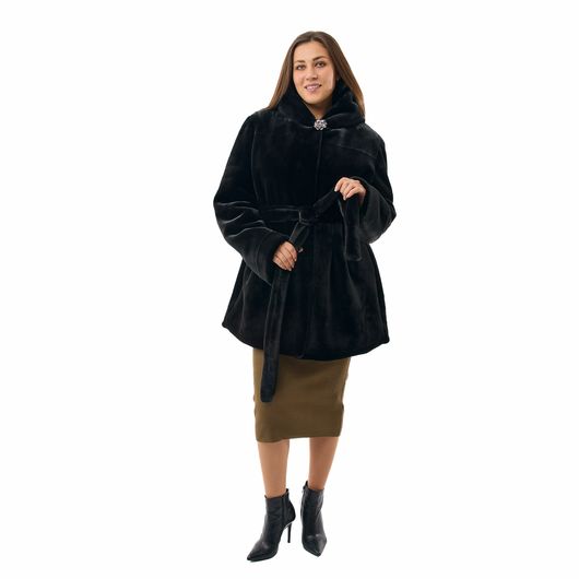 Шуба Феерия, чорна, Колір: Чорний, Розмір: XL