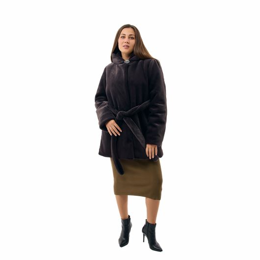 Шуба Феерия, коричневая, Цвет: Коричневый, Размер: M, изображение 2