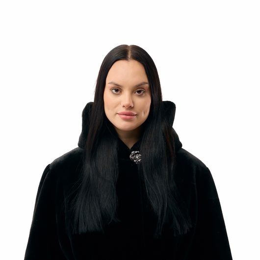 Шуба Феерия, темно-серая, Цвет: Темно-серый , Размер: S, изображение 5