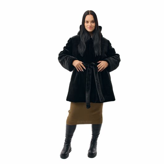 Шуба Феерия, темно-серая, Цвет: Темно-серый , Размер: XL