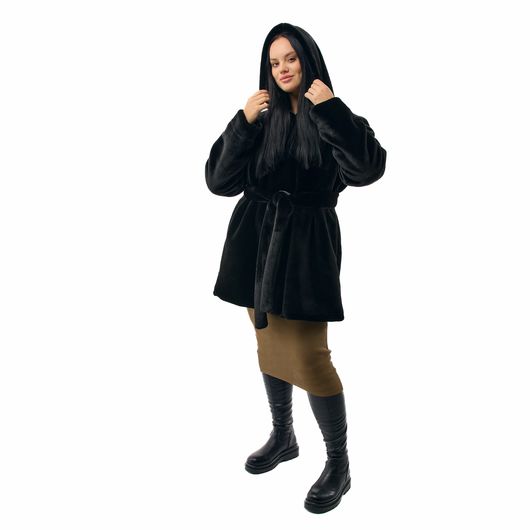 Шуба Феерия, темно-серая, Цвет: Темно-серый , Размер: XL, изображение 7