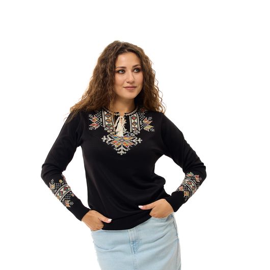 Кофта-вышиванка Мэри, черная, Цвет: Черный, Размер: 36-40, изображение 7