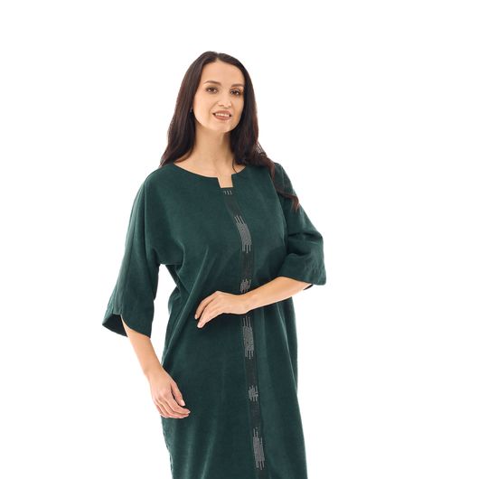 Сукня Жоржина, мікровельвет, зелене, Колір:  Зелений, Дизайн: Мікровельвет , Розмір: 60, зображення 6