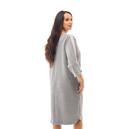 Сукня Жоржина, трикотаж, сіра, Колір: Сірий, Дизайн: Трикотаж , Розмір: 52, зображення 7