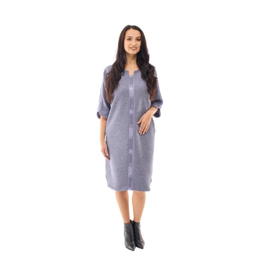 Платье Жоржина, трикотаж, сиреневое, Цвет: Сиреневый, Дизайн: Трикотаж , Размер: 56