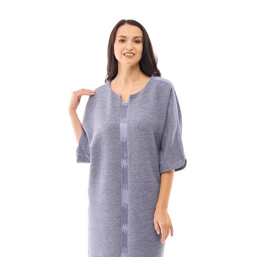 Платье Жоржина, трикотаж, сиреневое, Цвет: Сиреневый, Дизайн: Трикотаж , Размер: 58, изображение 4