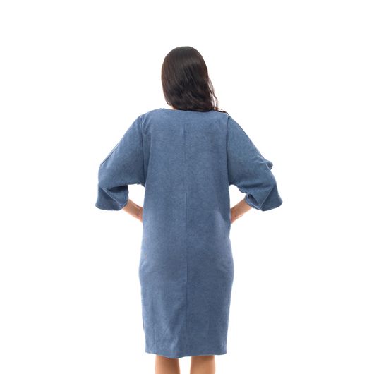 Сукня Жоржина, мікровелькет, джинс, Колір: Джинс , Дизайн: Мікровельвет , Розмір: 60, зображення 4