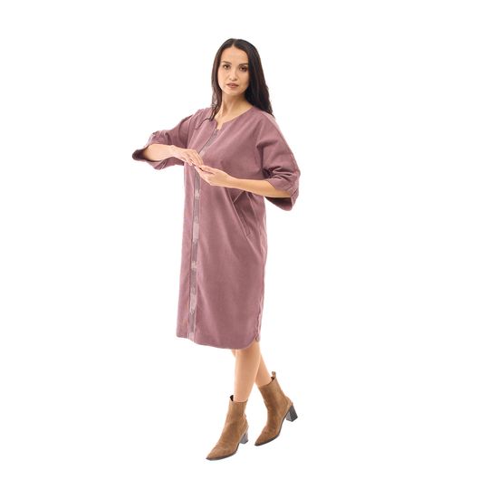 Платье Жоржина, микровелевет, мокко, Цвет: Мокко , Дизайн: Микровельвет , Размер: 60, изображение 2