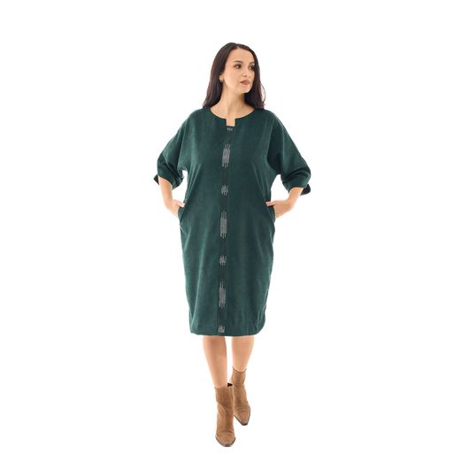 Сукня Жоржина, мікровельвет, зелене, Колір:  Зелений, Дизайн: Мікровельвет , Розмір: 58