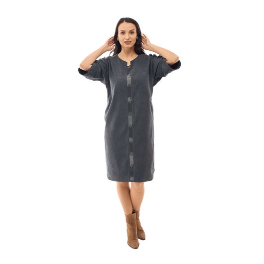 Сукня Жоржина, мікровельвет, графіт, Колір: Графіт, Дизайн: Мікровельвет , Розмір: 54