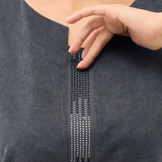 Платье Жоржина, микровельвет, графит, Цвет: Графит , Дизайн: Микровельвет , Размер: 60, изображение 6