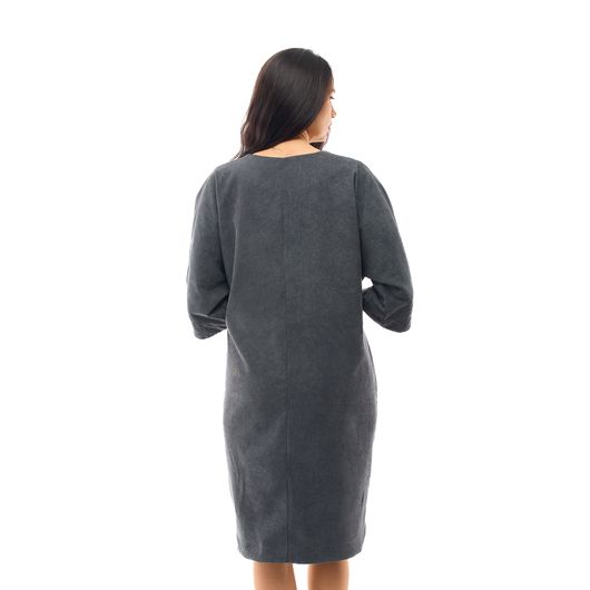Сукня Жоржина, мікровельвет, графіт, Колір: Графіт, Дизайн: Мікровельвет , Розмір: 54, зображення 7