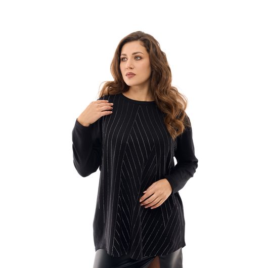 Джемпер Анджелина, черный, Цвет: Черный, Размер: 60-62, изображение 4