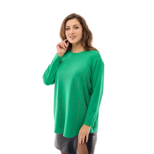 Джемпер Анджелина, зеленый, Цвет: Зеленый, Размер: 64-66, изображение 4