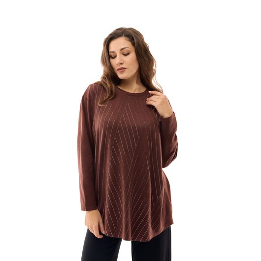 Джемпер Анджеліна, коричневий, Колір: Коричневий, Розмір: 56-58