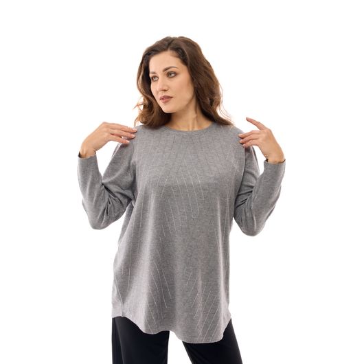 Джемпер Анджелина, серый, Цвет: Серый , Размер: 60-62, изображение 5