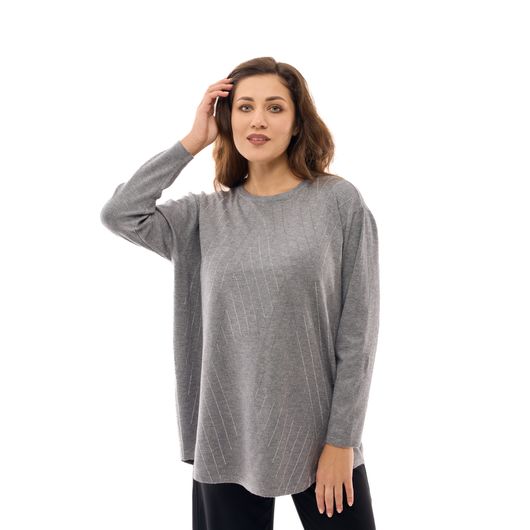 Джемпер Анджелина, серый, Цвет: Серый , Размер: 52-54