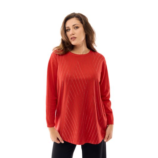 Джемпер Анджелина, красный, Цвет: Красный , Размер: 64-66