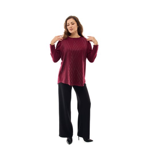 Джемпер Анджелина, бордовый, Цвет: Бордовый , Размер: 52-54, изображение 3